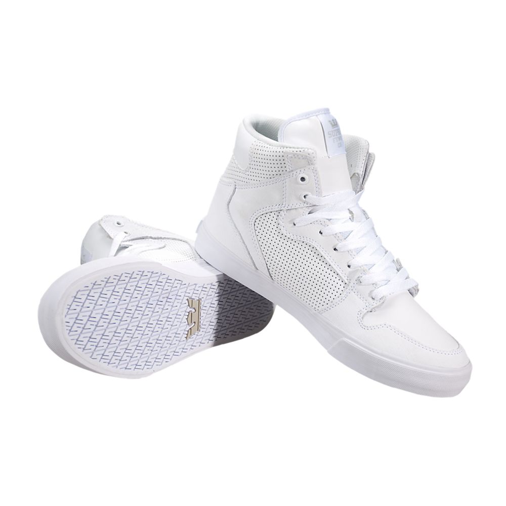 Baskets Montantes Supra Vaider Blanche White/White Homme | EBP-55286257